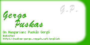 gergo puskas business card